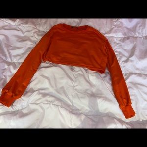 orange crop top, size small